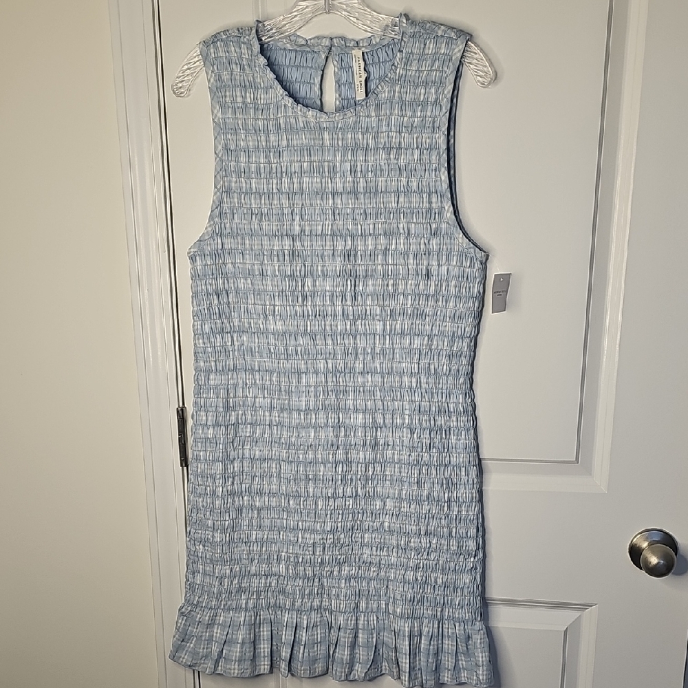 American Eagle Outfitters Light Blue Sleeveless‎ Dress Size L